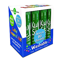 The Pencil Grip Kwik Stix Single Color Pack, 0.7" x 3.5", Green, 12/Pack, 12 Packs/Carton (6004012)