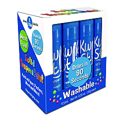 The Pencil Grip Kwik Stix Single Color Pack, 0.7" x 3.5", Light Blue, 12/Pack, 12 Packs/Carton (6007012)