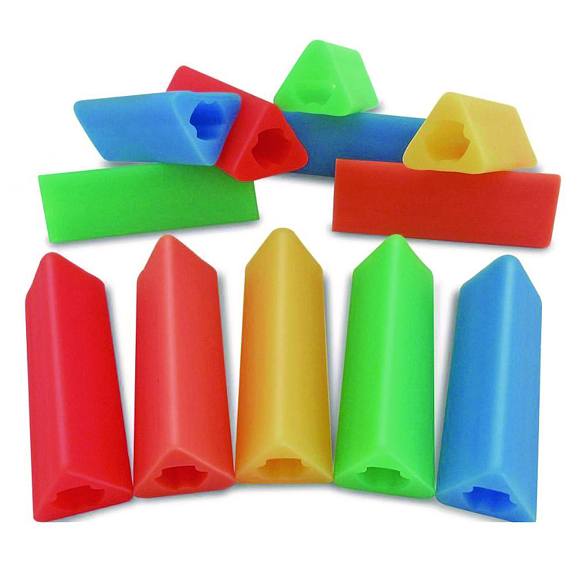 The Pencil Grip Triangle Grip, 1.75" Long, Assorted Colors, 600/Carton (162600)