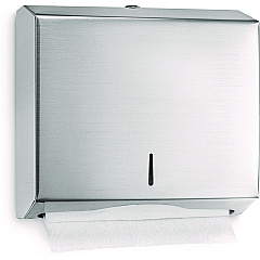 Alpine Horizontal C-Fold/Multi-Fold Paper Towel Dispenser, 10.2 x 4 x 11.2, Brushed Nickel (ALP481)