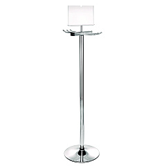 Alpine Wet Umbrella Bag Wrapper Stand with 100 Long Bags, Stainless Steel, 12 x 12 x 48, Silver (ALP489)