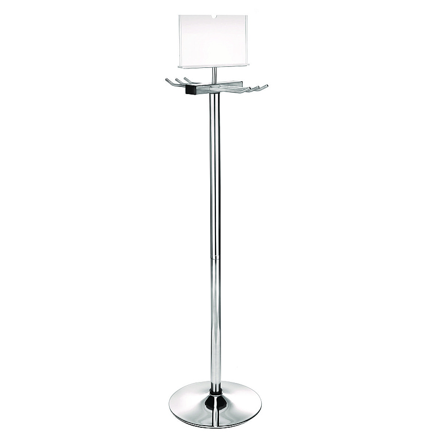 Alpine Wet Umbrella Bag Wrapper Stand with 100 Long Bags, Stainless Steel, 12 x 12 x 48, Silver (ALP489)