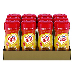 Coffee mate Non-Dairy Powdered Creamer, Hazelnut, 15 oz Canister, 12/Carton (12345CT)