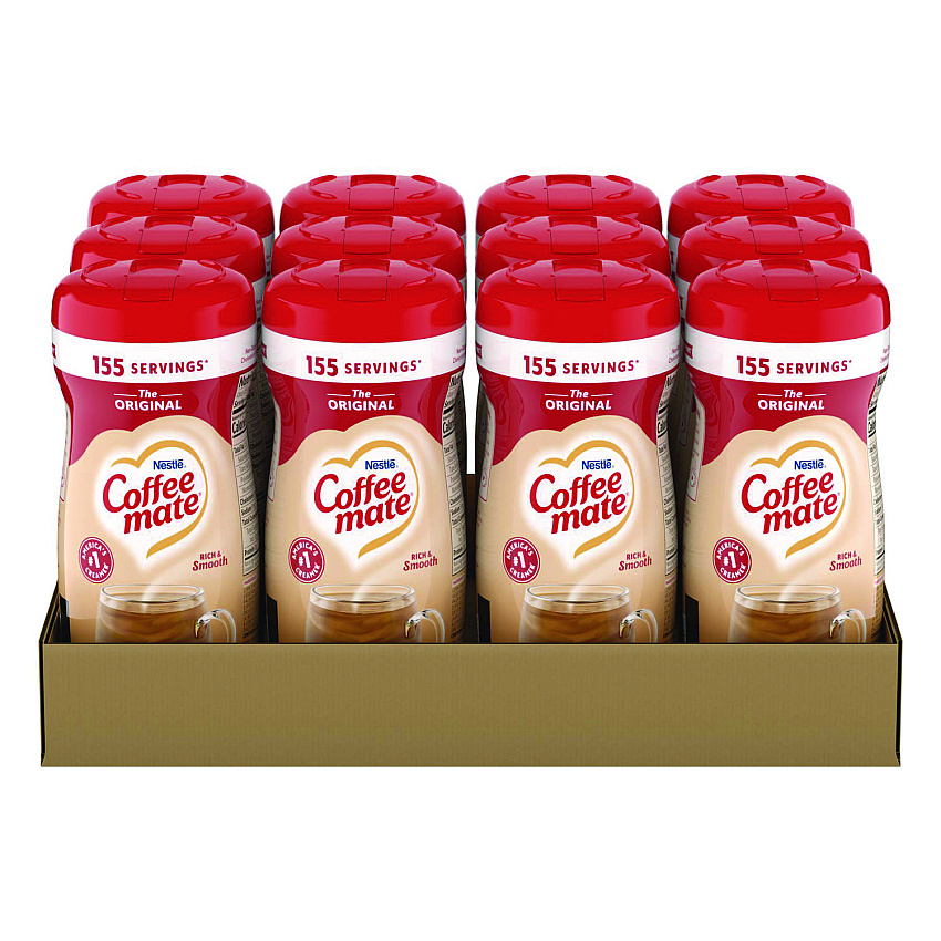 Coffee mate Non-Dairy Powdered Creamer, Original, 11 oz Canister, 12/Carton (55882CT)