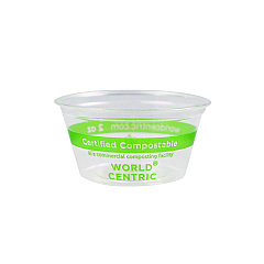World Centric PLA Clear Cold Cups, Souffle, 2 oz, Clear, 2,000/Carton (CPCS2S)
