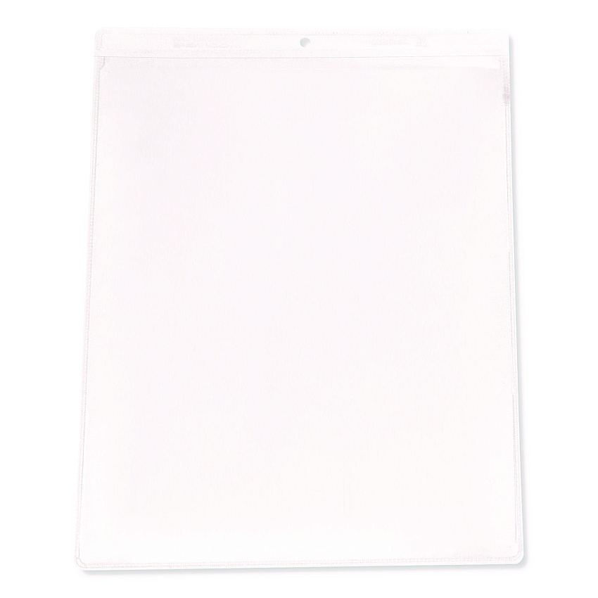 C-Line Clear Vinyl Shop Ticket Holders, Both Sides Clear, 50 Sheets, 9 x 12, 50/Box (80912)