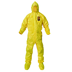 KleenGuard A70 Chemical Spray Protection Coveralls, Medium, Yellow, 12/Carton (00682)