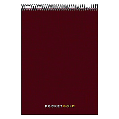 TOPS Docket Gold Planner Pad, Project-Management Format, Medium/College Rule, Black Cover, 70 White 8.5 x 11.75 Sheets (63753)