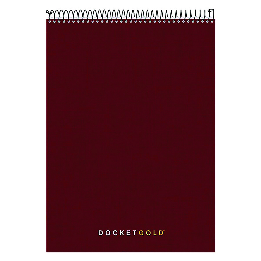TOPS Docket Gold Planner Pad, Project-Management Format, Medium/College Rule, Black Cover, 70 White 8.5 x 11.75 Sheets (63753)