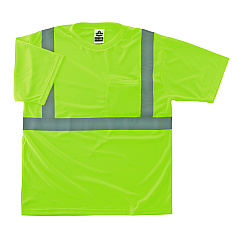 ergodyne GloWear 8289-ECO Class 2 Recycled Hi-Vis T-Shirt, Medium, Lime (21533)