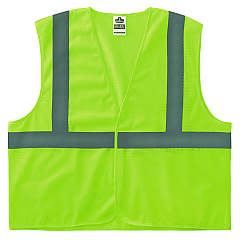 ergodyne GloWear 8205HL-ECO Class 2 Recycled Hi-Vis Vest, Mesh, Polyester, Small/Medium, Lime (21983)