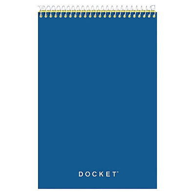 TOPS Docket Steno Pad, Gregg Rule, Forest Green Cover, 100 Canary-Yellow 6 x 9 Sheets (63851)