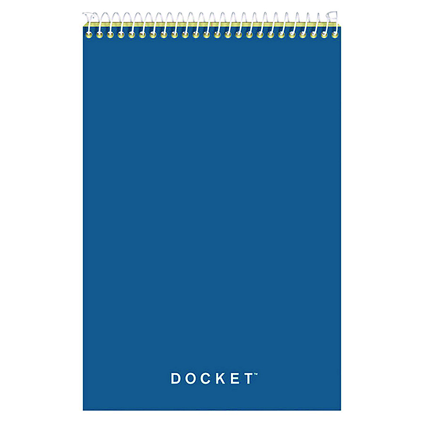 TOPS Docket Steno Pad, Gregg Rule, Forest Green Cover, 100 Canary-Yellow 6 x 9 Sheets (63851)