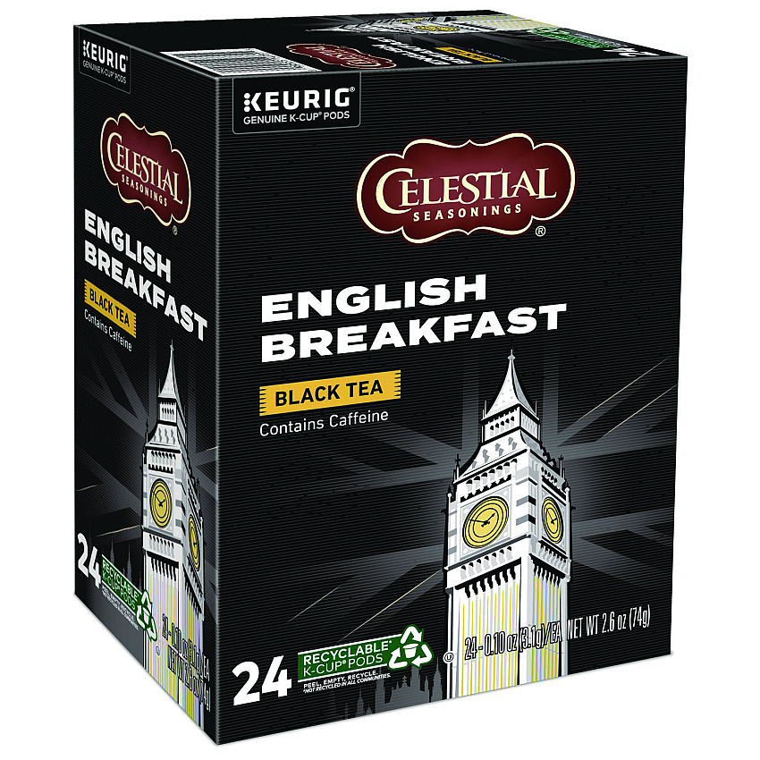 Celestial Seasonings English Breakfast Black Tea K-Cups, 24/Box (14731)