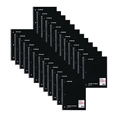 Universal Wirebound Notebook, 1 Subject, Wide/Legal Rule, Black Cover, 10.5 x 8, 70 Sheets (UNV66620)