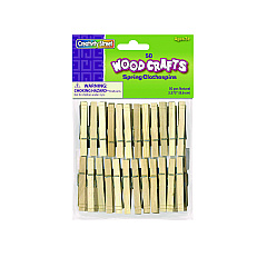 Creativity Street Wood Spring Clothespins, 3.38" Length, Natural, 50/Pack (365801)