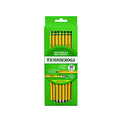 Ticonderoga Pre-Sharpened Pencil, HB (#2), Black Lead, Yellow Barrel, 30/Pack (13830)