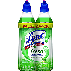LYSOL Brand Clean and Fresh Toilet Bowl Cleaner Cling Gel, Forest Rain Scent, 24 oz, 2/Pack (98015PK)
