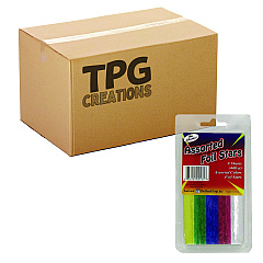 The Pencil Grip Foil Star Stickers, Assorted Colors, 55/Sheet, 8 Sheets/Pack, 72 Packs/Carton (46172)