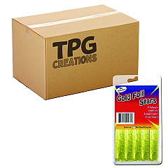 The Pencil Grip Foil Star Stickers, Gold, 55/Sheet, 8 Sheets/Pack, 72 Packs/Carton (46472)