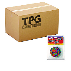 The Pencil Grip Rubber Band Ball, 2.5" Diameter, Assorted Colors, 250 Bands/Ball, 36/Carton (58136)
