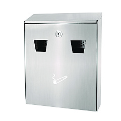 Alpine Wall-Mounted Safe Cigarette Disposal Station Outdoor Ashtray, Stainless Steel (ALP49001SS)
