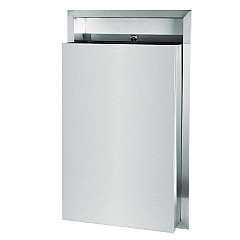 Alpine Stainless Steel Recessed 12 Gal Leak-Proof Waste Receptacle, Brushed Stainless Steel (ALP493)