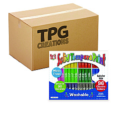 The Pencil Grip Kwik Stix Tempera Paint Set, 12 Assorted Colors, 96/Pack, 2 Packs/Carton (69602)