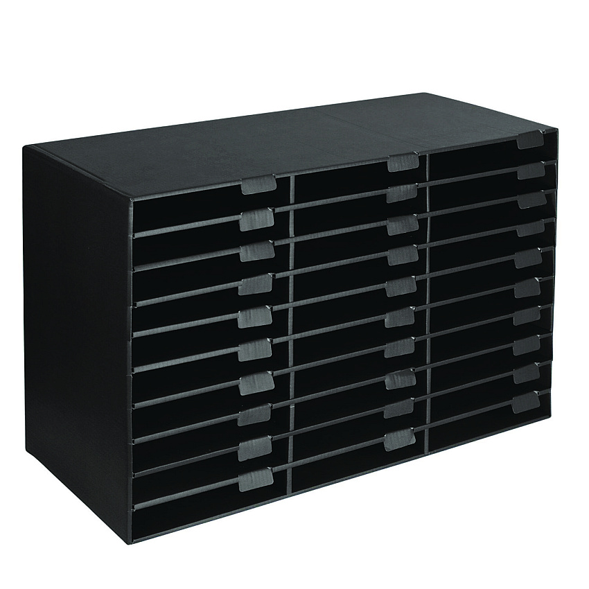 AdirOffice File Classroom Literature Organizer, 30 Sections, Letter Size, 32 x 13 x 21, Black (I50130BLK)