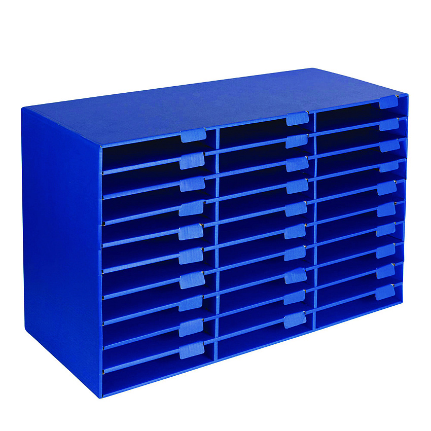 AdirOffice File Classroom Literature Organizer, 30 Sections, Letter Size, 32 x 13 x 21, Blue (I50130BLU)