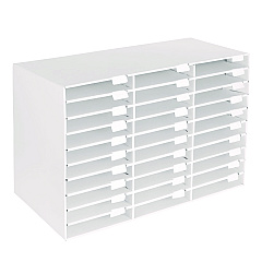 AdirOffice File Classroom Literature Organizer, 30 Sections, Letter Size, 32 x 13 x 21, White (I50130WHI)