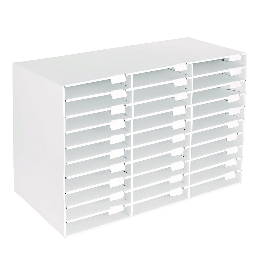 AdirOffice File Classroom Literature Organizer, 30 Sections, Letter Size, 32 x 13 x 21, White (I50130WHI)