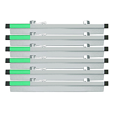 AdirOffice Blueprint Large File Document Hanging Clamps, 18" Wide Documents, 18", Silver, 6 Clamps (I6016)
