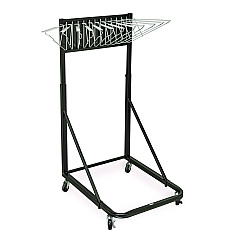 AdirOffice Blueprint Storage Cabinet Rolling Stand, Assorted Document Sizes Accomodated, 27" x 28.5" to 46.5" x 46" to 66", Black (I613BLK)