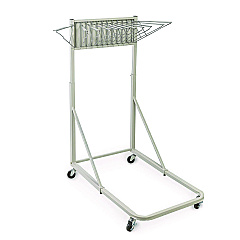 AdirOffice Blueprint Storage Cabinet Rolling Stand, Assorted Document Sizes Accommodated, 27" x 28.5" to 46.5" x 46" to 66", Gray (I613)
