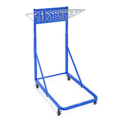 AdirOffice Blueprint Storage Cabinet Rolling Stand, Assorted Document Sizes Accomodated, 27" x 28.5" to 46.5" x 46" to 66", Blue (I613BLU)