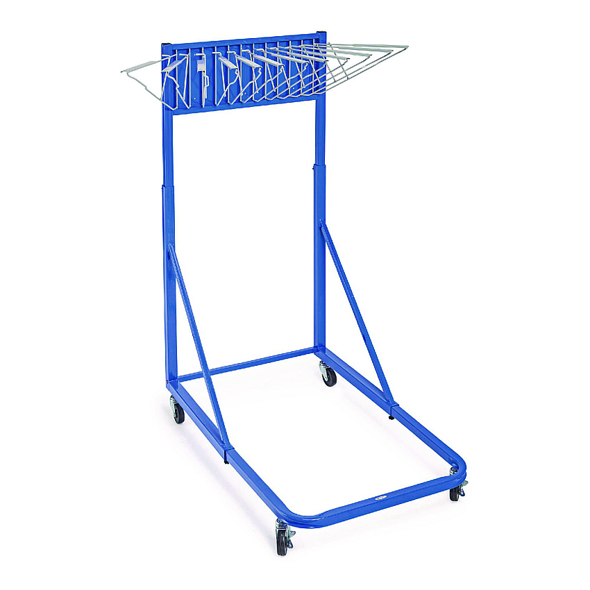AdirOffice Blueprint Storage Cabinet Rolling Stand, Assorted Document Sizes Accomodated, 27" x 28.5" to 46.5" x 46" to 66", Blue (I613BLU)