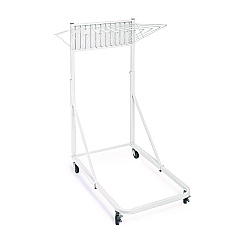 AdirOffice Blueprint Storage Cabinet Rolling Stand, Assorted Document Sizes Accomodated, 27" x 28.5" to 46.5" x 46" to 66", White (I613WHI)
