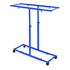 AdirOffice Blueprint Storage Cabinet Steel Vertical Plan Center, Assorted Document Sizes, 15" x 27" to 47.25" x 32.5" to 57", Blue (I614BLU)
