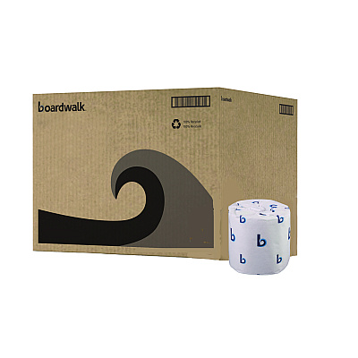 Boardwalk Two-Ply Toilet Tissue, Standard, Septic Safe, White, 4 x 3, 500 Sheets/Roll, 96/Carton (BWK6145)