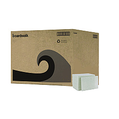 Boardwalk Light Duty Scour Pad, White, 6 x 9, White, 20/Carton (BWK198)
