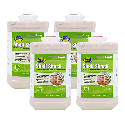 Zep Shell Shock Heavy Duty Soy-Based Hand Cleaner, Cinnamon, 1 gal Bottle, 4/Carton (318524)