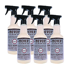Mrs. Meyer's Multi Purpose Cleaner, Lavender Scent, 16 oz Spray Bottle, 6/Carton (323568)
