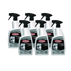 WEIMAN Stainless Steel Cleaner and Polish, Floral Scent, 22 oz Spray Bottle, 6/Carton (108)
