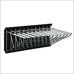 AdirOffice Large File Blueprint Pivot Wall Rack, Assorted Document Sizes Accommodated, 11" x 15.8" x 23.9", Black (I617BLK)