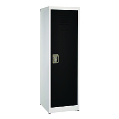 AdirOffice Steel Storage Locker, 1 Compartment, 15 x 15 x 48, Black (I62901BLK)