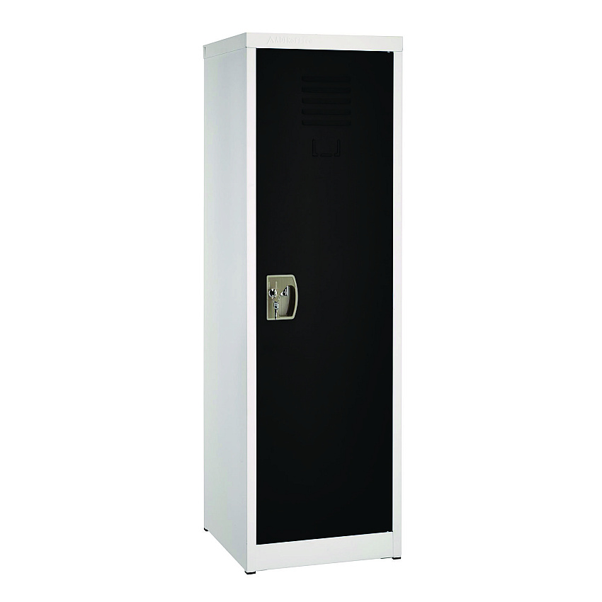 AdirOffice Steel Storage Locker, 1 Compartment, 15 x 15 x 48, Black (I62901BLK)