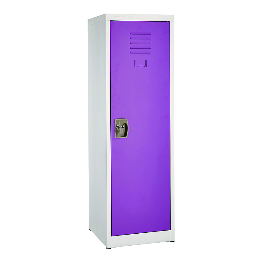 AdirOffice Steel Storage Locker, 1 Compartment, 15 x 15 x 48, Purple (I62901PUR)