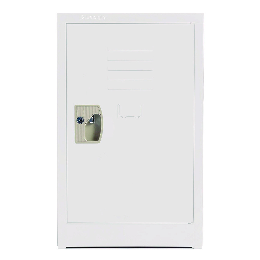 AdirOffice Steel Storage Locker, 1 Compartment, 15 x 15 x 24, White (I62902WHI)