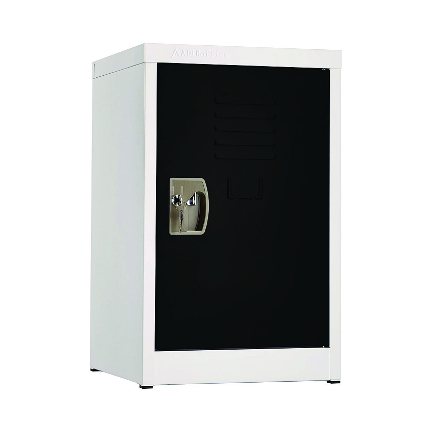 AdirOffice Steel Storage Locker, 1 Compartment, 15 x 15 x 24, Black (I62902BLK)